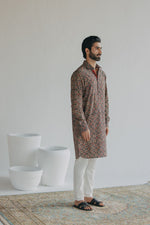 Load image into Gallery viewer, Nizam's Charm Black Kurta