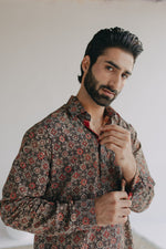 Load image into Gallery viewer, Nizam's Charm Black Kurta