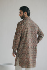 Load image into Gallery viewer, Nizam's Charm Black Kurta
