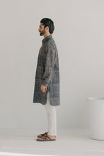 Load image into Gallery viewer, Nizam's Charm Blue Kurta