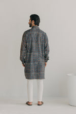 Load image into Gallery viewer, Nizam's Charm Blue Kurta