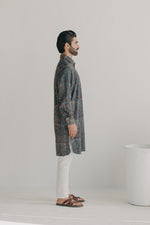 Load image into Gallery viewer, Nizam's Charm Blue Kurta