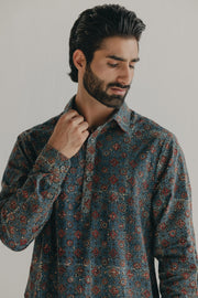 Nizam's Charm Blue Kurta